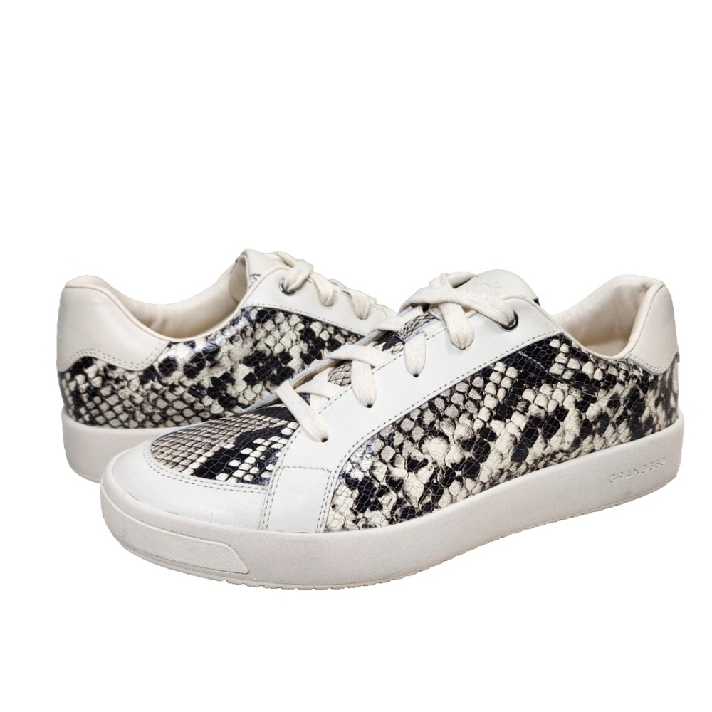 COLE HAAN GrandPro 360 Paris Leather Sneakers Sz 9 Python Snake Print W21202